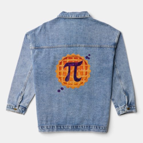 Pi Day Blueberry Pie Math Teacher  Denim Jacket