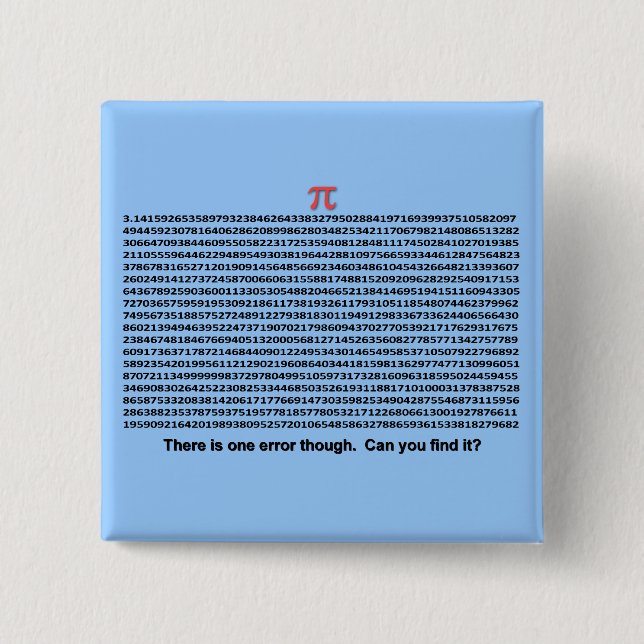 Pi Day Button (Front)