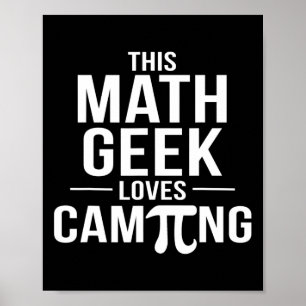 Pi Day Camping Tee Math Geek Teacher Math Club Cam Poster