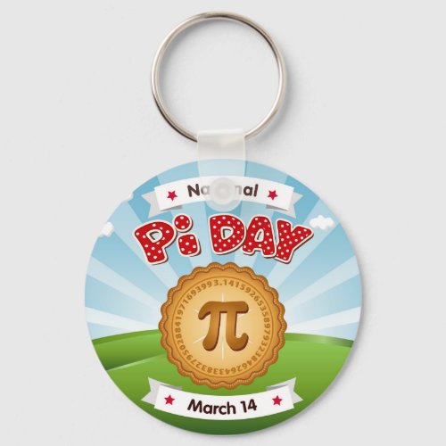 Pi Day Celebrate Math Eat Pie Keychain