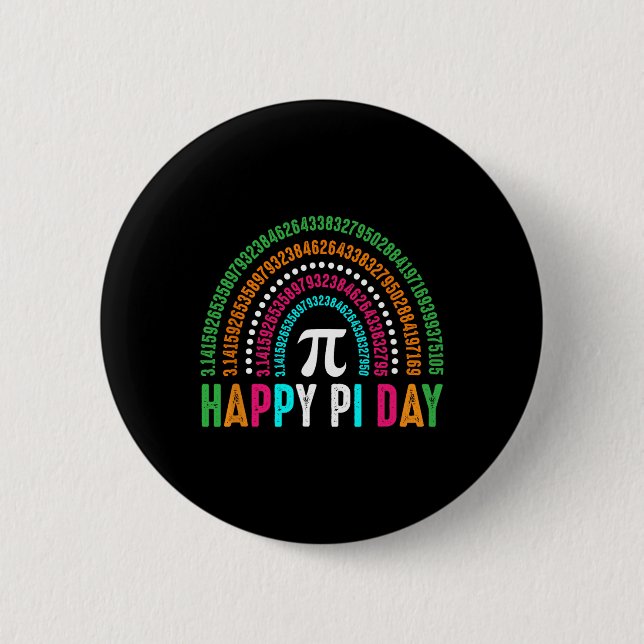Pi Day Celebration Math Science Funny Teacher Gift Button (Front)