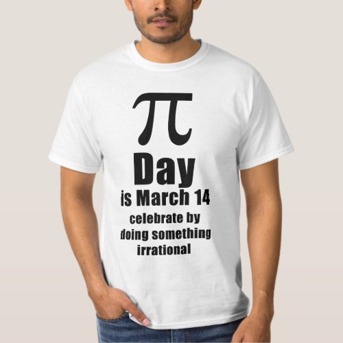 Pi Day celebration shirt