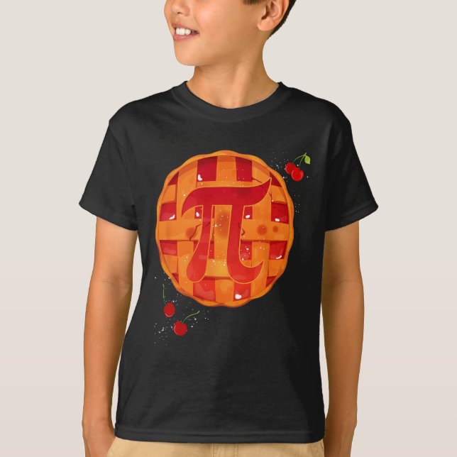 Pi Day Cherry Pie Math Teacher Funny Thanksgiving  T-Shirt (Front)