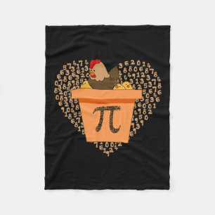Pi Day Chicken Pot Pi Pie Math 3.14 Fleece Blanket