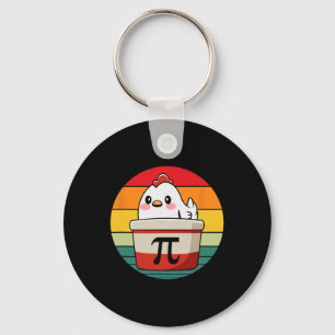 Pi Day Chicken Pot Pie Math Science Teacher Funny Keychain