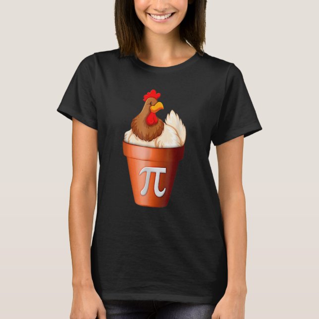 Pi Day Chicken Pot Pie School Student T-Shirt (Front)