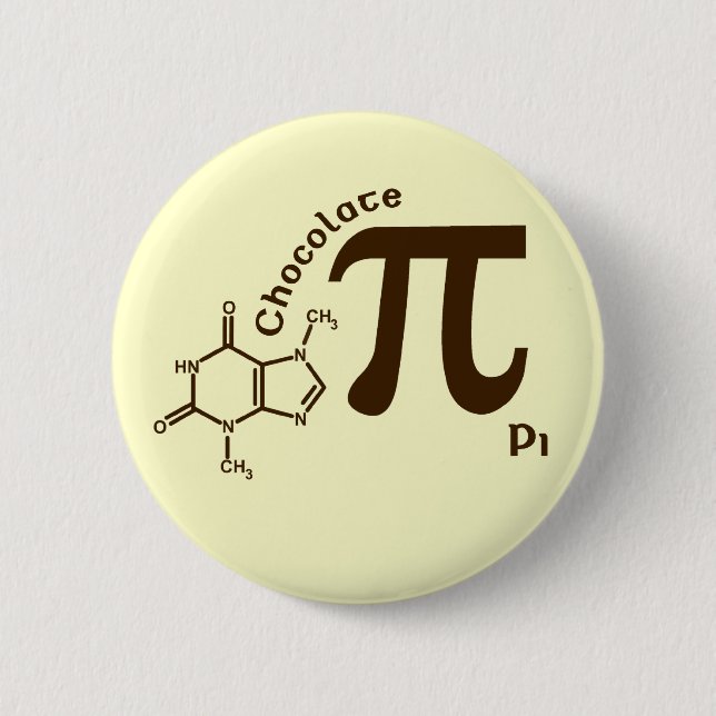 Pi Day Chocolate Pi Button (Front)