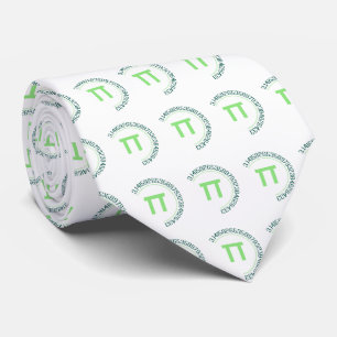Pi Day Circle Design Neck Tie