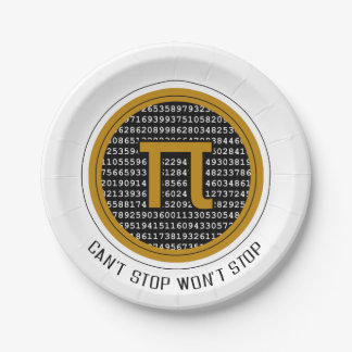 Pi Day Circle Design Paper Plates