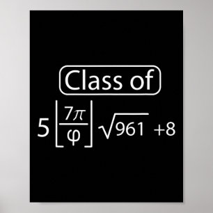 Pi Day Cl Of 2025 Graphic Funny Math Lover Graduat Poster