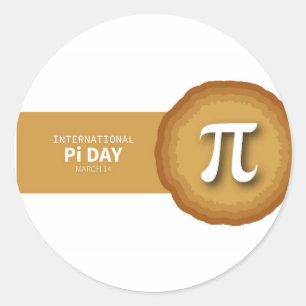 Pi Day Classic Round Sticker