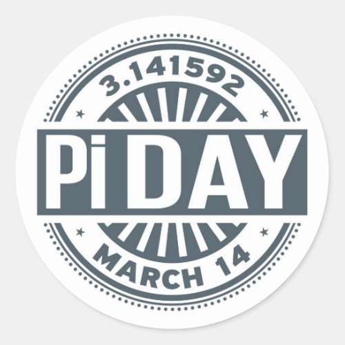 Pi_Day Classic Round Sticker