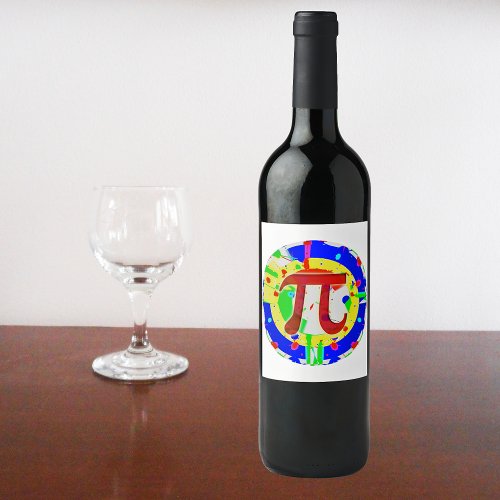 Pi Day Colors  Wine Label