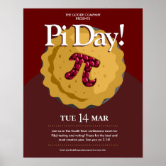 Pi Day Company Event | Corporate Party Poster at Zazzle