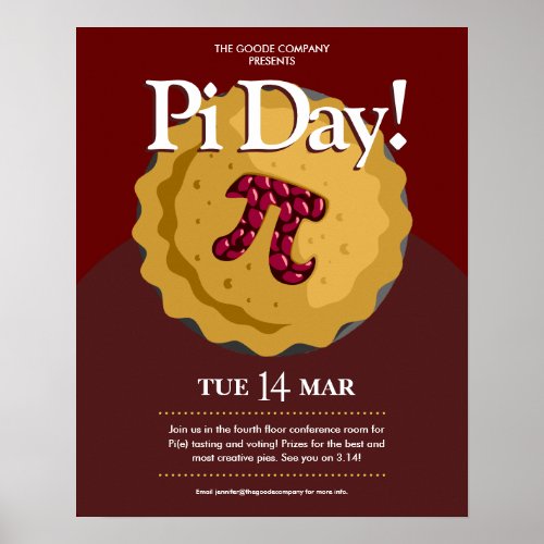 Pi Day Company Event  Corporate Party Poster