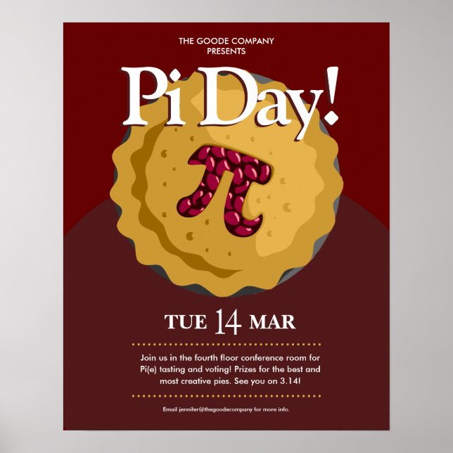 Pi Day Company Event | Corporate Party Poster (Front)