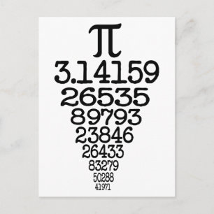 Pi Day compleye 3.14 Postcard