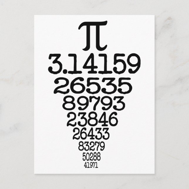 Pi Day compleye 3.14 Postcard (Front)