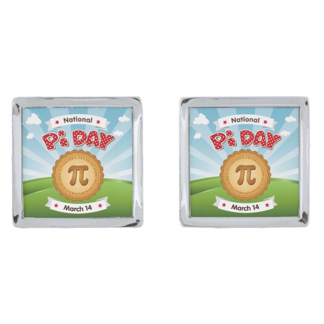 Pi Day  Cufflinks (Front)