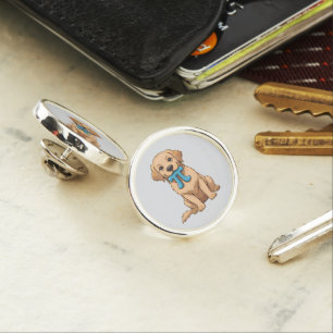 Pi Day Dog With Pi Symbol   Happy Pi Day Lapel Pin