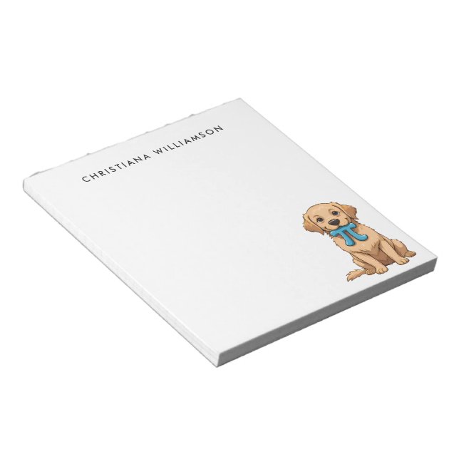 Pi Day Dog With Pi Symbol | Happy Pi Day Notepad (Angled)