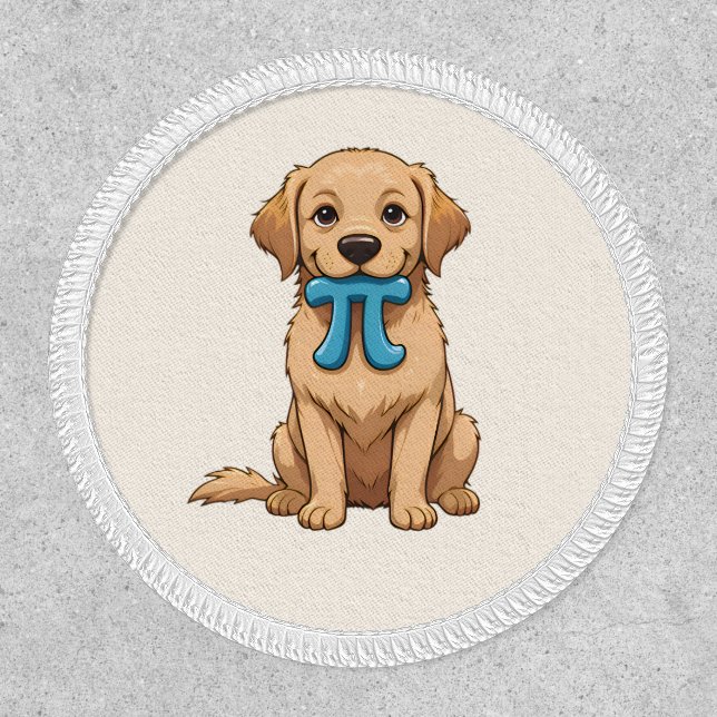 Pi Day Dog With Pi Symbol | Happy Pi Day Patch (Front)