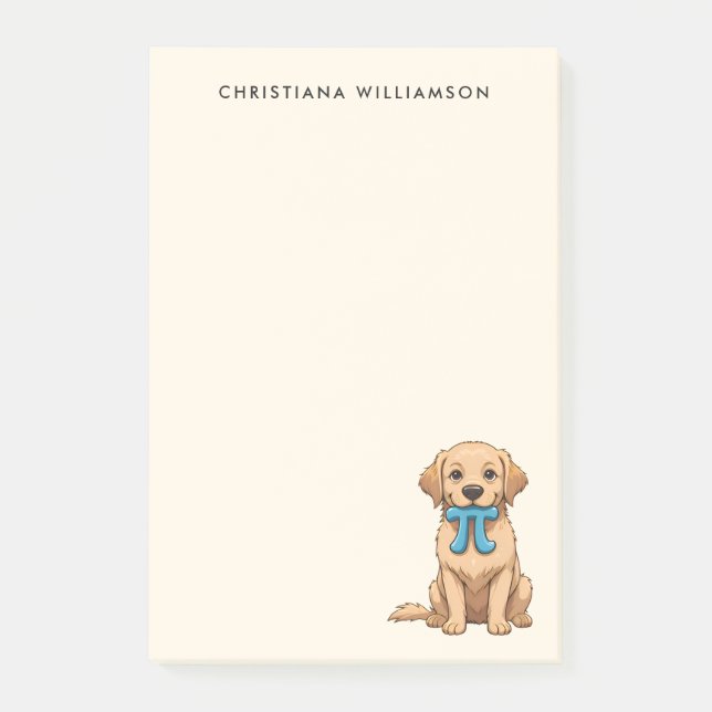 Pi Day Dog With Pi Symbol | Happy Pi Day Post-it Notes (Front)