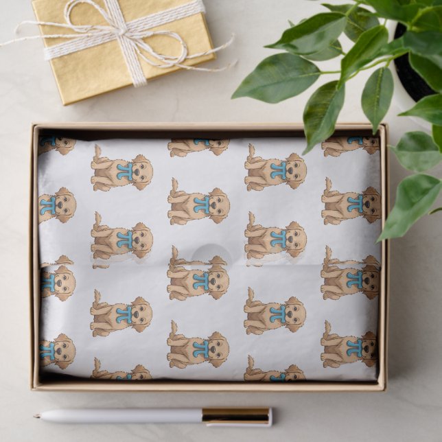 Pi Day Dog With Pi Symbol | Happy Pi Day Tissue Paper (Gift)