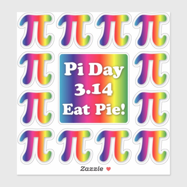 Pi Day, Eat Pie Sticker (Sheet)