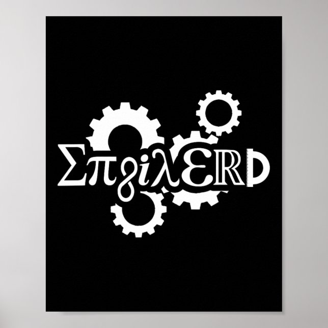 Pi Day Enginerd Engineer Mechanical Gear  Poster (Front)