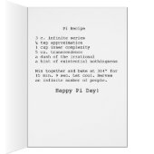Pi Day for Wife, Funny, Recipe for Pi (Inside (Right))