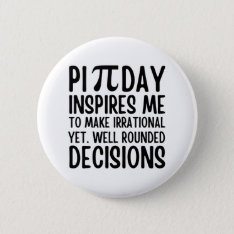 Pi Day Funny Button at Zazzle