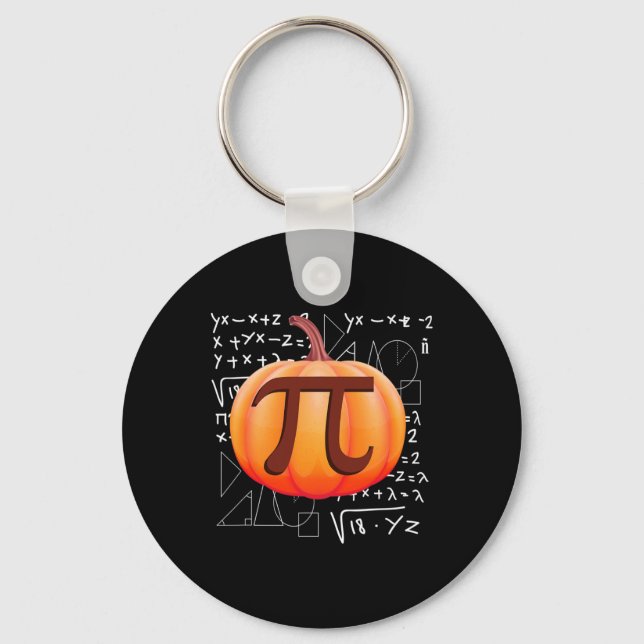 Pi Day Funny Excellent Graphic Math Lovers Pumpkin Keychain (Front)