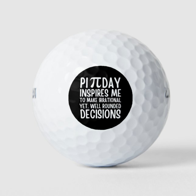 Pi Day Funny Golf Balls (Front)