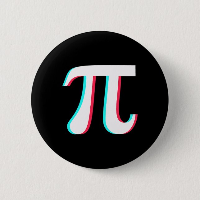 Pi Day Funny Graphic Math Teacher Student 3.14 Gif Button (Front)