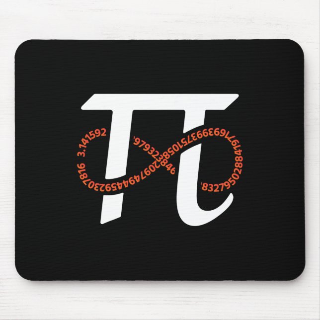 Pi Day Funny Infinity Numbers Geek Nerd Math Lover Mouse Pad (Front)
