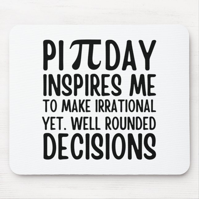 Pi Day Funny Mouse Pad (Front)
