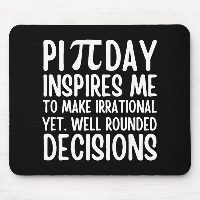 Pi Day Funny Mouse Pad (Front)