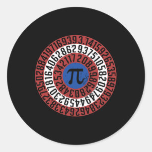 Pi Day Funny Nerd Geek Math Algebra Student Teache Classic Round Sticker