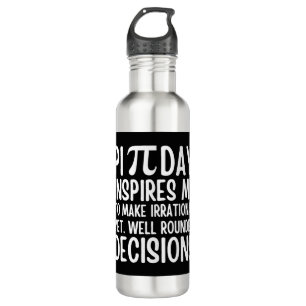 Pi Day Funny Stainless Steel Water Bottle