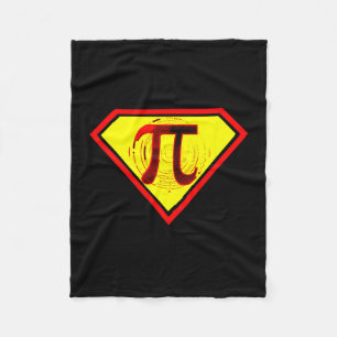 Pi Day Funny Superhero Costume  Fleece Blanket