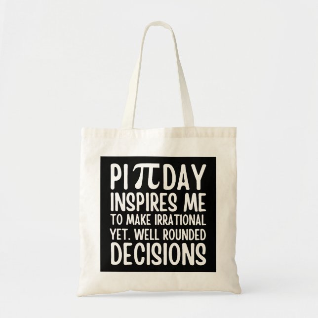 Pi Day Funny Tote Bag (Front)