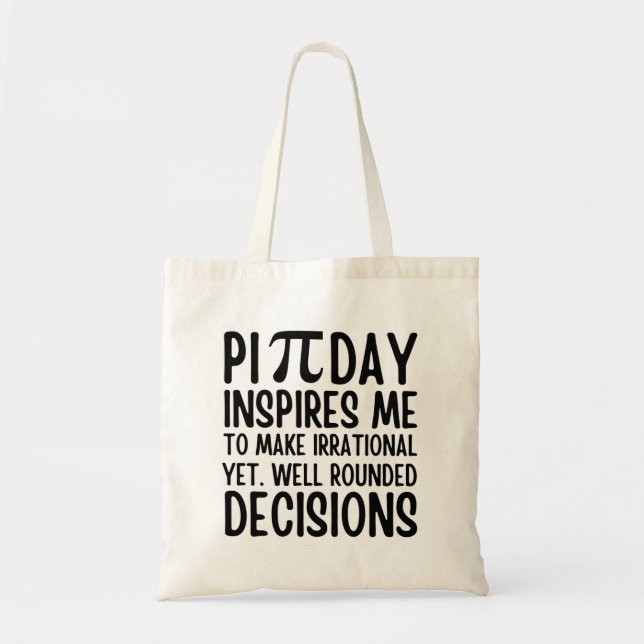 Pi Day Funny Tote Bag (Front)