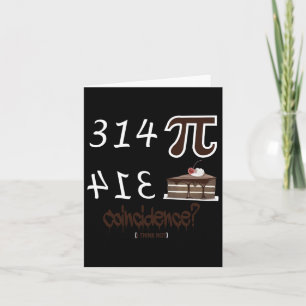 Pi Day Funny Unique Graphic Math Formula Equations Card