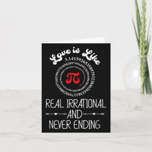 Pi Day Graphic Funny Love Quote Humorous Valentine Card