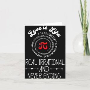 Pi Day Graphic Funny Love Quote Humorous Valentine Card