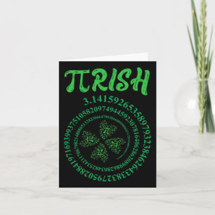 Pi Day Graphic Irish Funny St. Patrick's Day Math Card