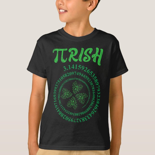 Pi Day Graphic Irish Funny St. Patrick's Day Math  T-Shirt (Front)