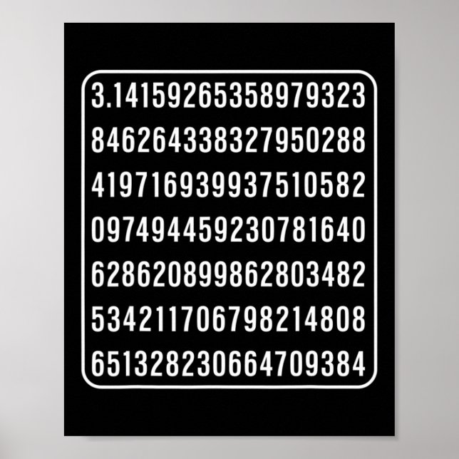 Pi Day Greek Pi Digits Numbers Math Lovers Nerd Ge Poster (Front)