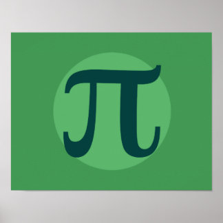 Pi Day Green Poster